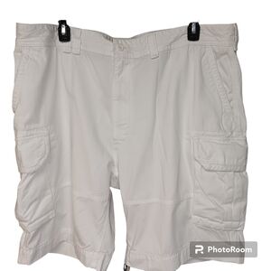 POLO RALPH LAUREN CARGO/FATIGUE SHORTS COTTON Winter White NWT Size 46B